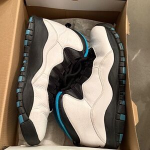 Jordan Retro 10 Sneakers - White, Blue, Black